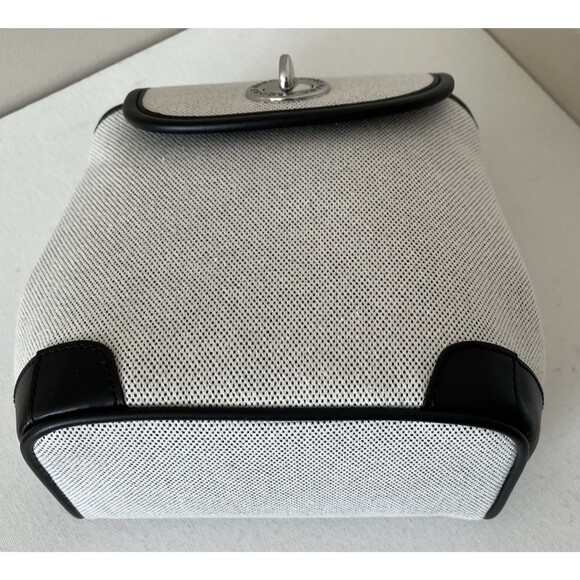 New Marc Jacobs Convertible Canvas Backpack Bag Beige /Black - Picture 5 of 7